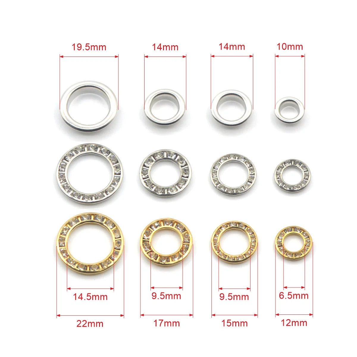 Description Picture 2 of itemKALASO Brass Crystal Grommet Rhinestone Eyelet Fit Leather Craft Shoes Belt Cap Handmade Diy Supplies 12mm/15mm/17mm/22mm