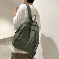 LEFTSIDE Korean Fashion Harajuku Canvas Backpacks for Women 2023 Backpack Light Weight Students Travel Females Back Pack 2