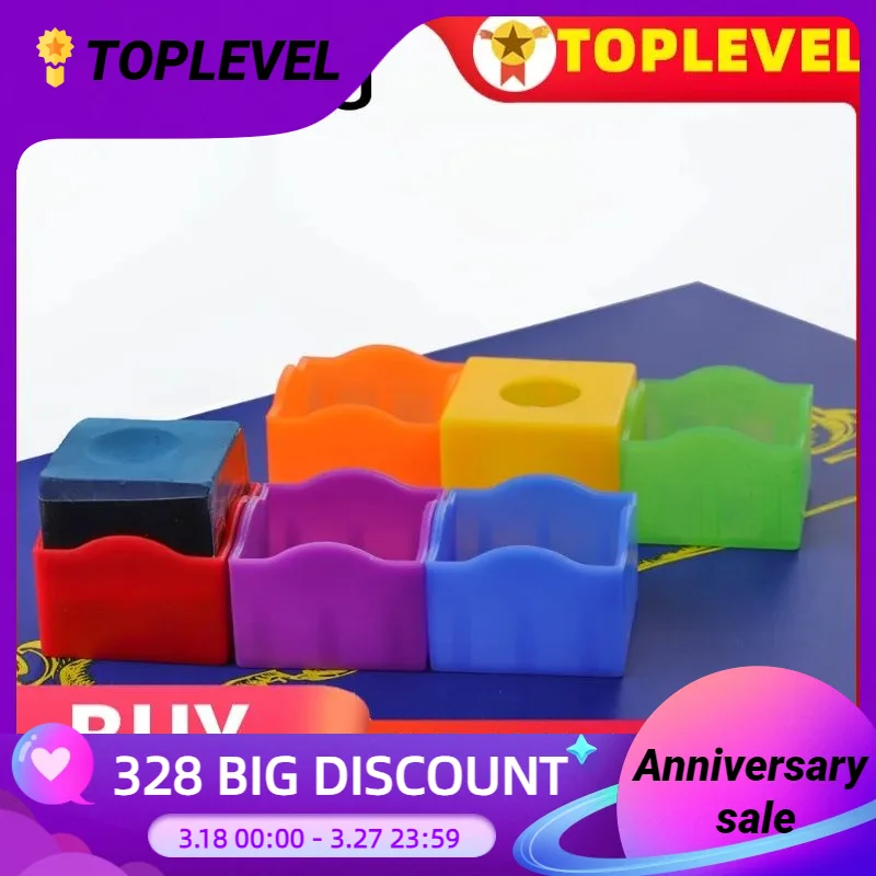 

Plastic Billiard Chalk Holders, Colorful Billiard Accessories, 6 Colors Pool Cue Chalk Holder, Protective Cover, Chalk Box, 36 P