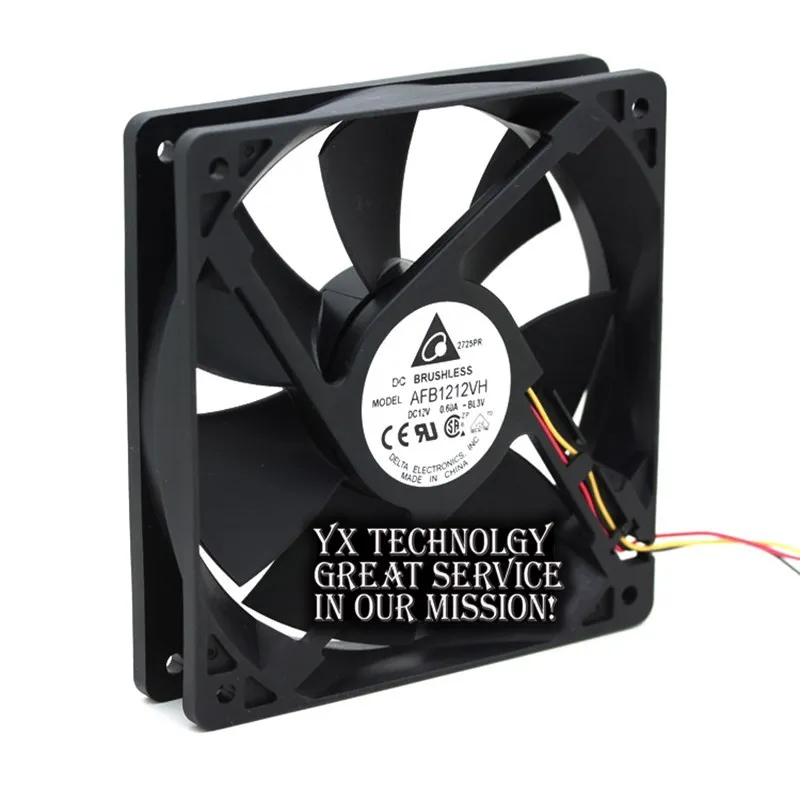 Delta Ventilador Dedicado Linhas 120 mm Afb1212vh-bl3v 12025 12v 0.60a 120x120x25 mm - Imagem 2