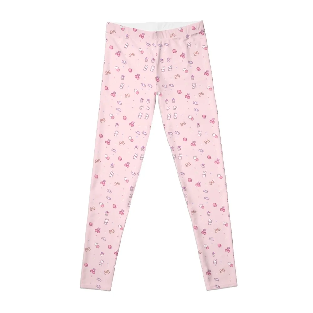 Kawaii Pastel Pattern Leggings Women's sportswear Fitness clothing Women's push up Women's trousers Womens Leggings