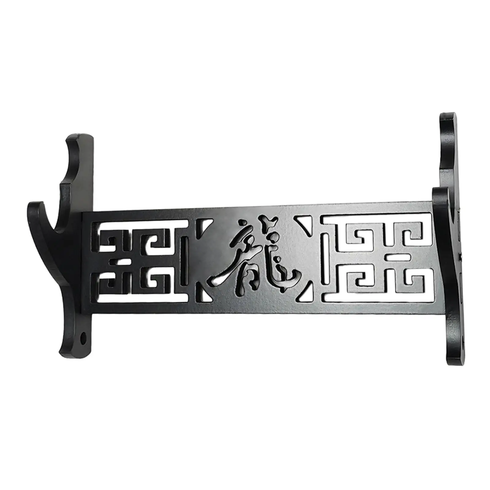 Sword Flute Display Stand Black Wall Hanger for Japanese Sword Lightweight