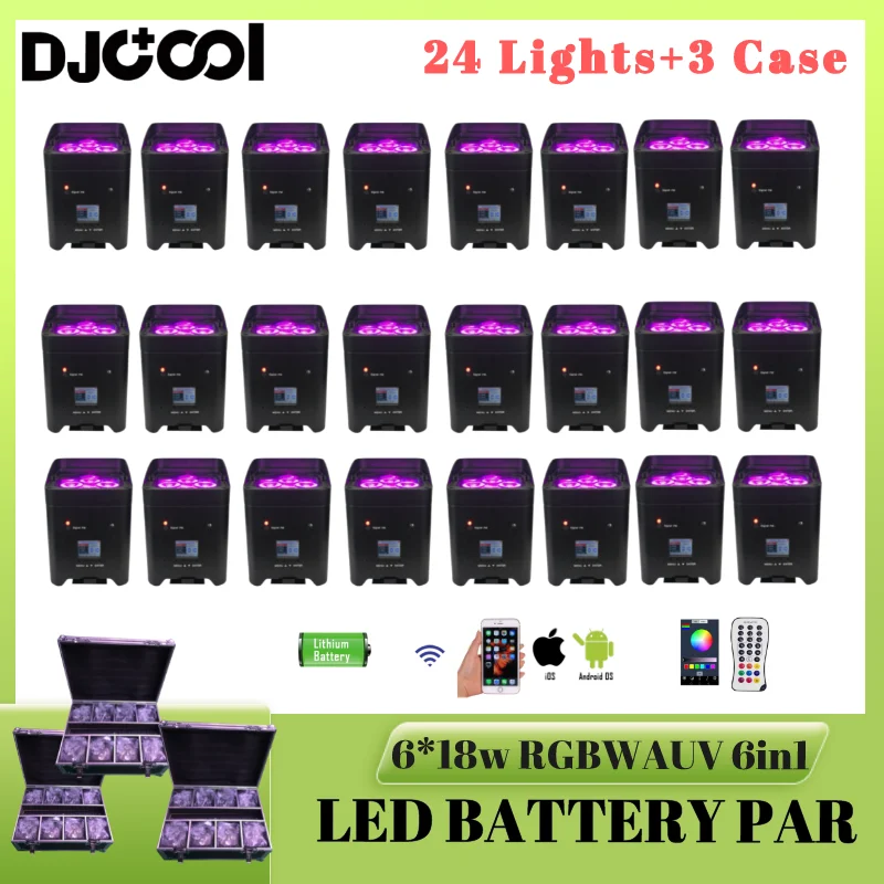 Art System Par LED 12x18W RGBWA+UV C/ Bateria ip65