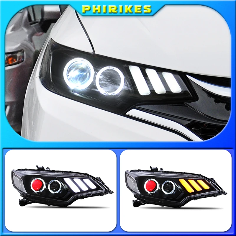 【メーカー直売】 AL 適用 ホンダ フィット ジャズ GK5 20142018 ヘッドライト LED DRL ランニング ライト バイ