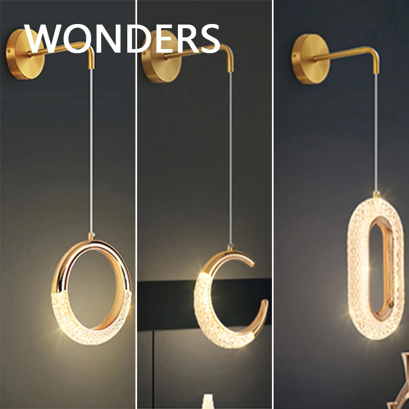 Nordic Bedroom LED Wall Decor Light Luxury Gold Interior Wall Light