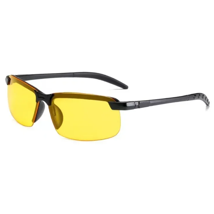 Yellow High-end Night Vision Driving Glasses Polarized UV Sunglasses PC Ultralight Driver Mirror Outdoor Driving Goggles Men