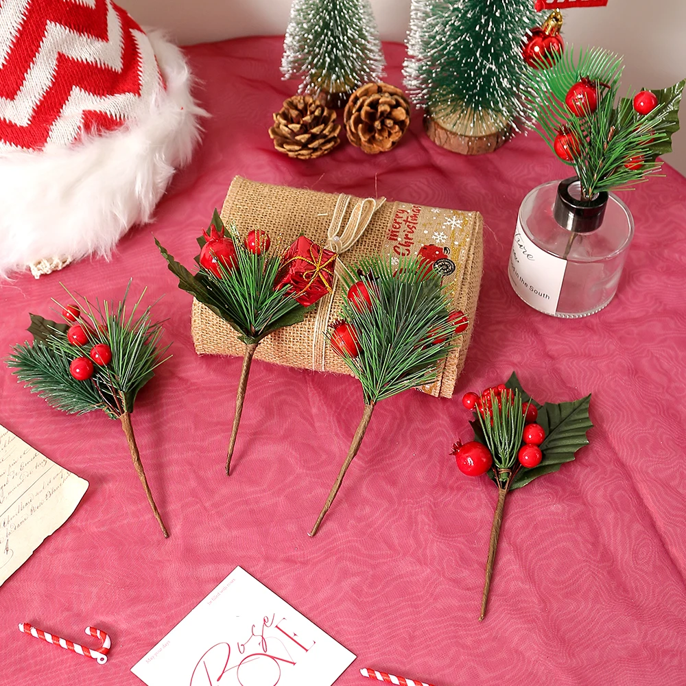 Branche Decorative Noel HYLYING Lot De 3 Branches De Grenade Artificielles - 85 Cm - Bouquet De Grenade - Baies De Grenade - Décoration De Maison, Jardin, Fête De Mariage Fleurs Pour Sapin De Noël
