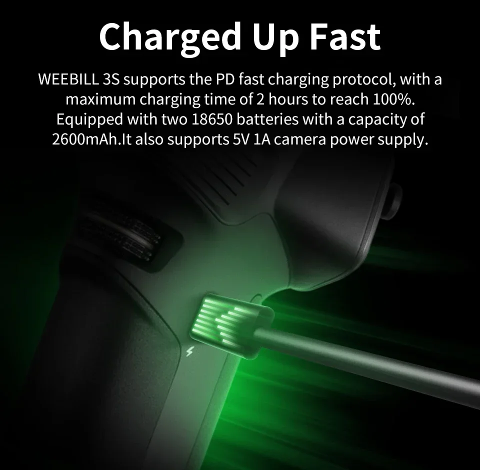 ZHIYUN Weebill 3S Camera Gimbal Stabilizer 3-Axis Handheld Built-in LED Fill Lig