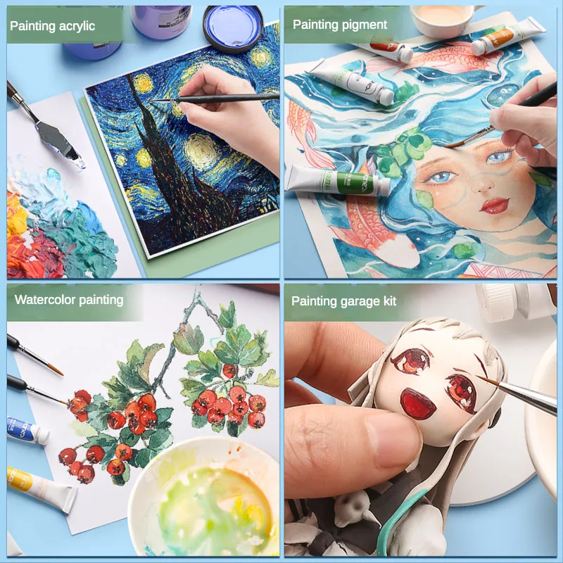 Paint Brushes Hook line pen watercolor claborate-style oil painting extra fine soft weasel hair Hand Painted 00000 brush gouache acrylic strok paint brushes