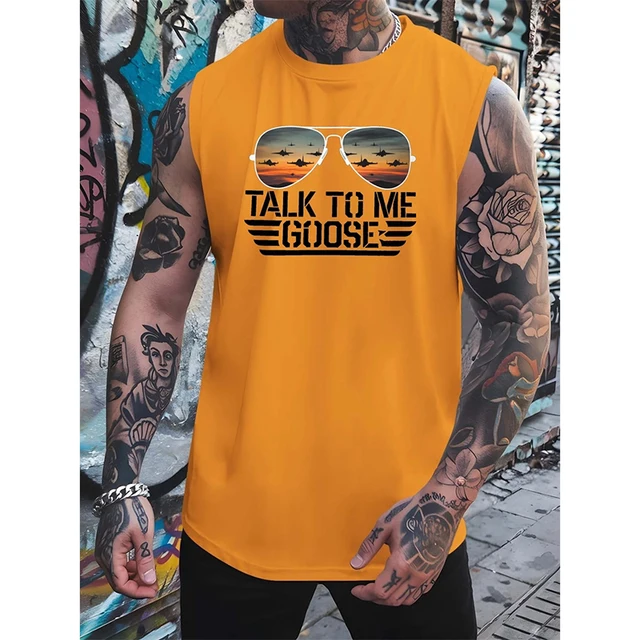 Funny Sunglasses Pattern Humour Tank Top For Men Gym Fitness Quick Dry Loose Sleeveless Shirt Summer Sport Fashion Fun Vest Tee 4