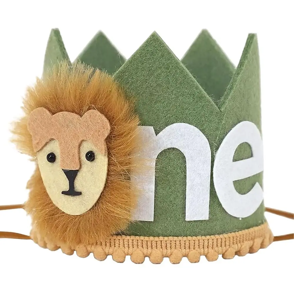 Green Wild One Birthday Decorations Crown Lion Where The Wild Things Are Party Supplies Birthday Hat Birthday Boy Crown Birthday