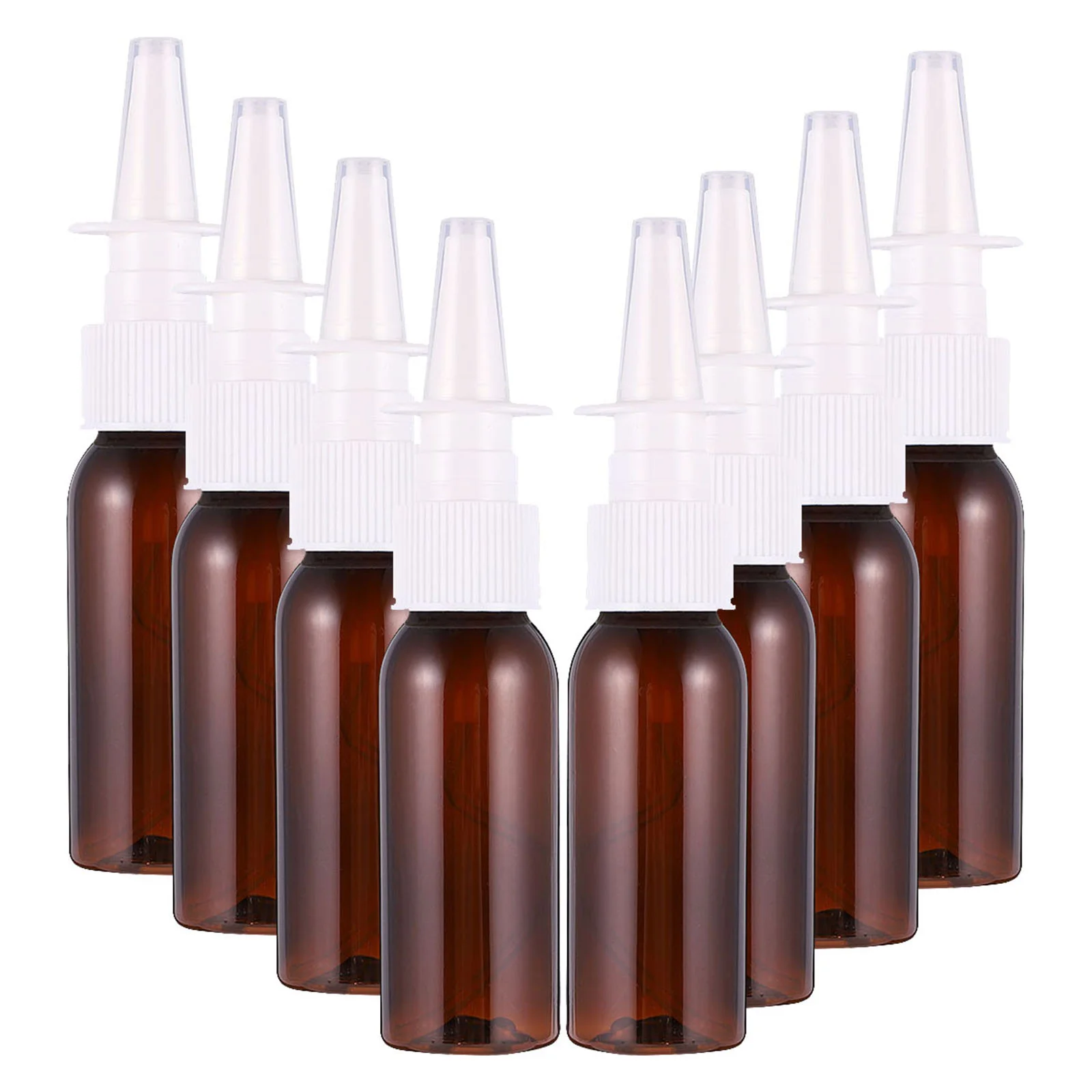 

8 Pcs Round Shoulder Nasal Spray Bottle Travel Bottles Small Empty Filling The Pet Mist Sprayer