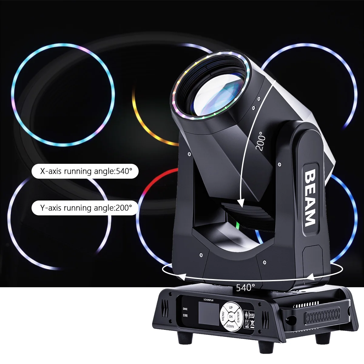 450W Bulb Spot moving head light Zoom 3in1 focus Strobe Water rolling half-color