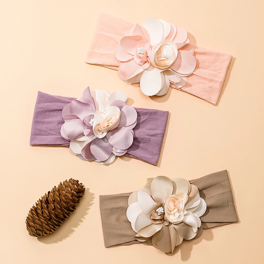 

Baby Accessories For Newborn Toddler Kids Baby Girl Boy Headband Nylon Chiffon Artificial Flower Head bands Hair Accessories
