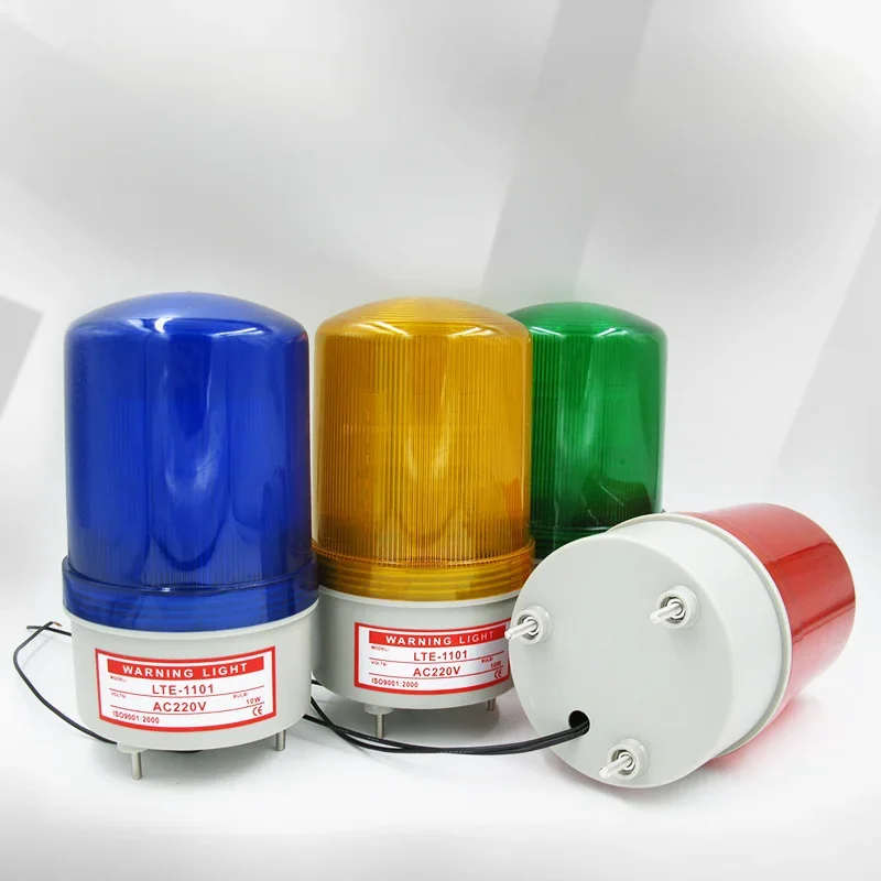 LED strobe Alarm Lamp light siren 12V 220V rotating warning light strong magnetic base installation alarm 1101 led warning light