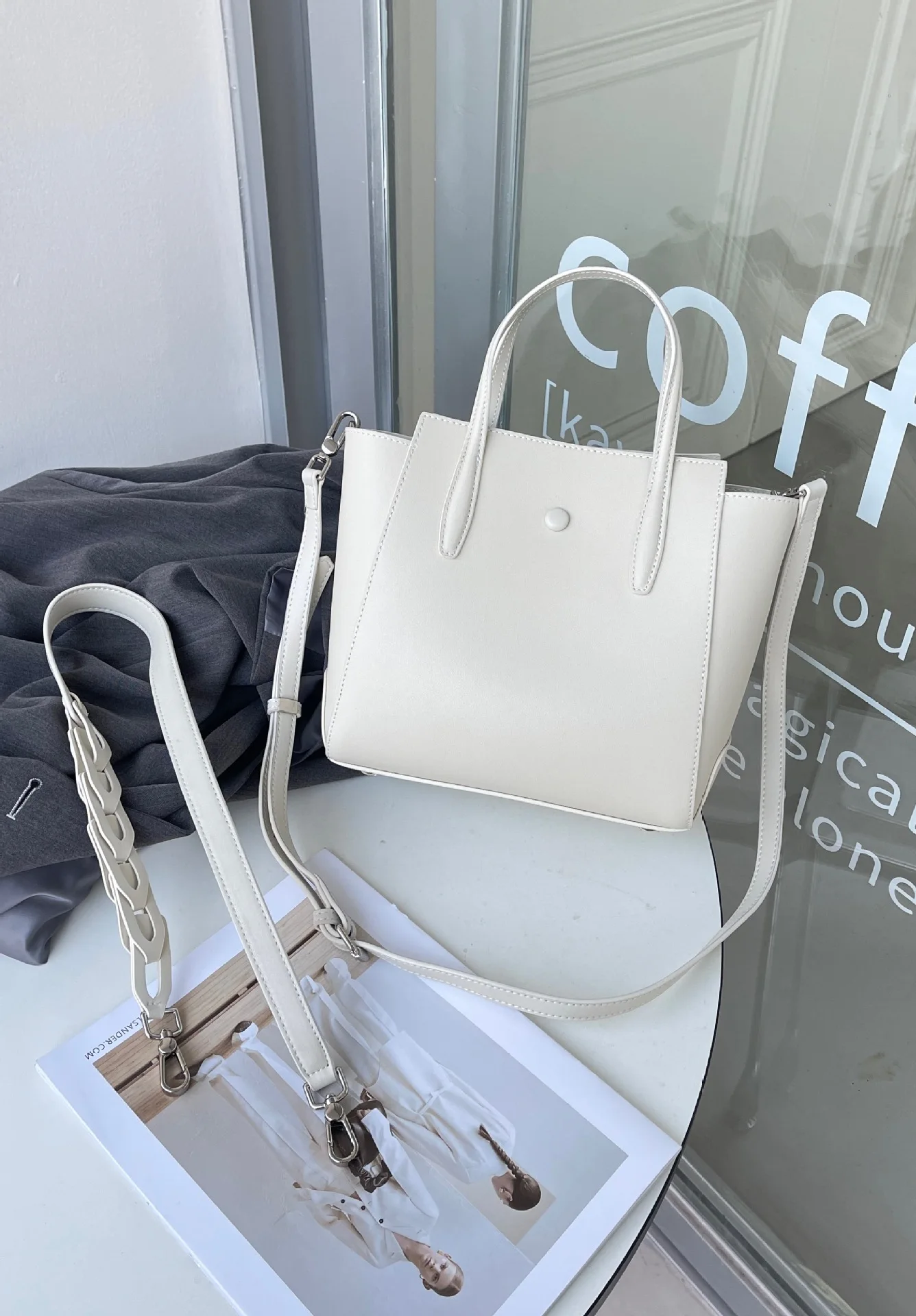 Leather Portable Single Shoulder Large Capacity Tote Crossbody Purses And Handbags