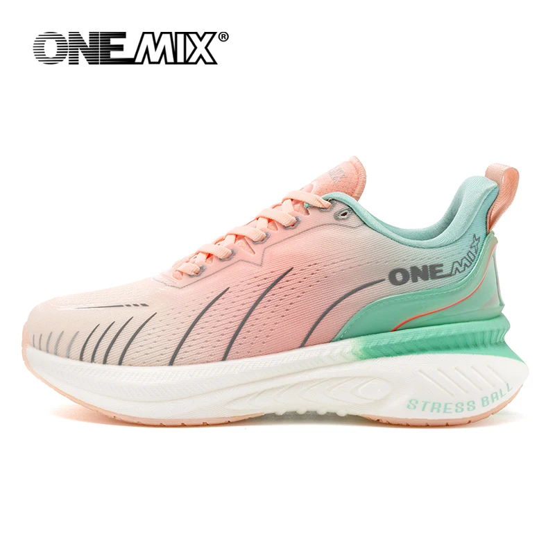 ONEMIX أحذية الجري البيضاء للطرق للرجال وسادة هوائية أحذية رياضية خارجية أحذية رياضية صيفية للركض أحذية نسائية