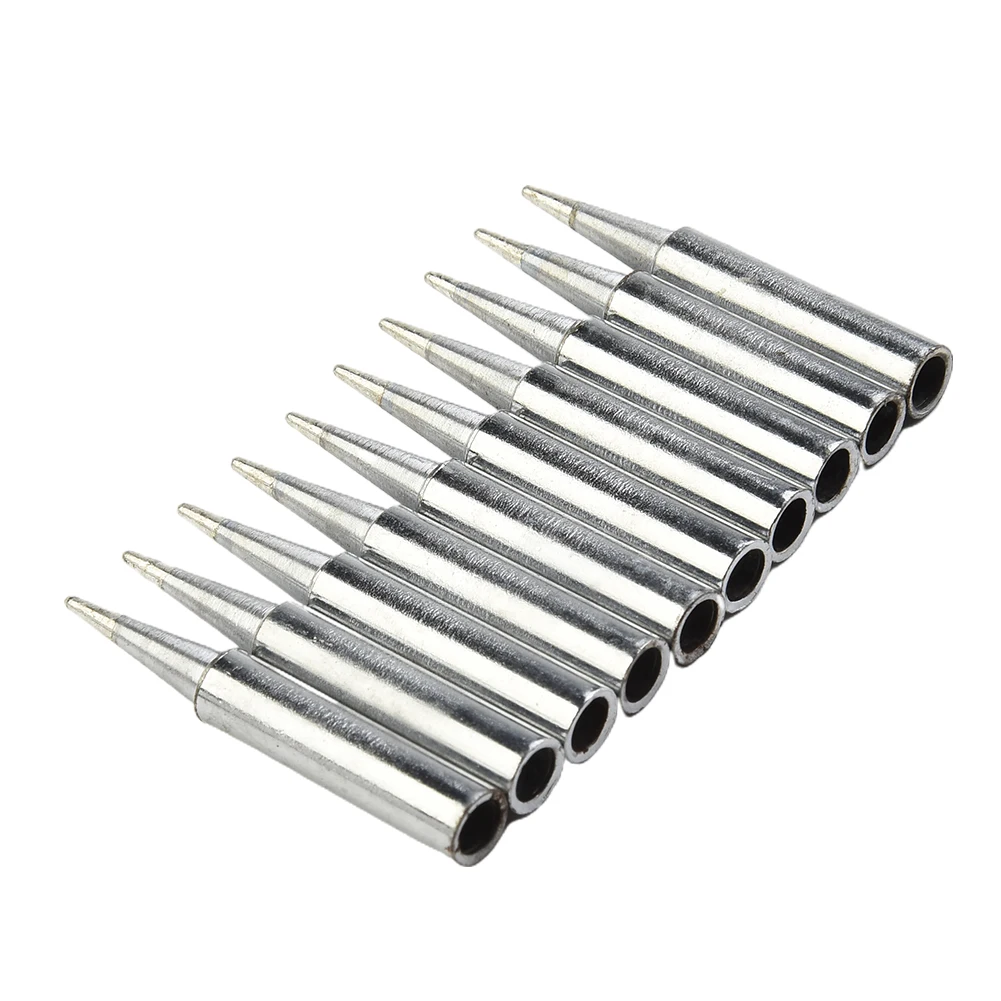 

Accessories Useful Solder Iron Tips 10pcs.900M-T-B Adapter Equipment Head Industrial Parts Pure copper Rework Silver