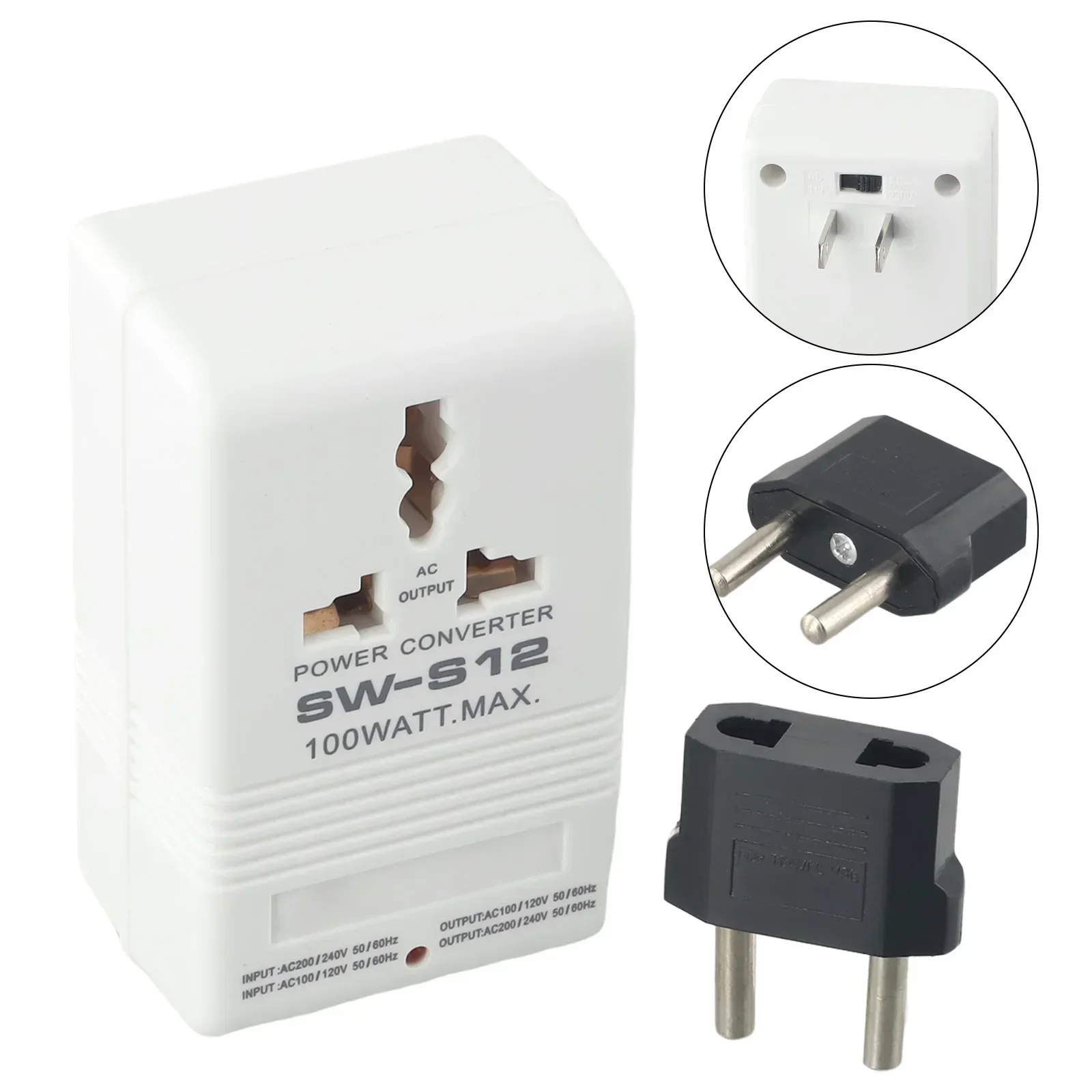 Step UP OR Down Converter Transformer 100W 110V/120V To 220V/240V + EU Adapter Bidirectional Converter Power Transformer 100W power adapter voltage converter power transformer