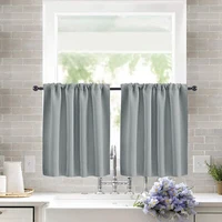 1pc Solid Short Curtain, Small Curtains for Kitchen, Bathroom, High Blackout Curtains for Home Decoration, UV Protection