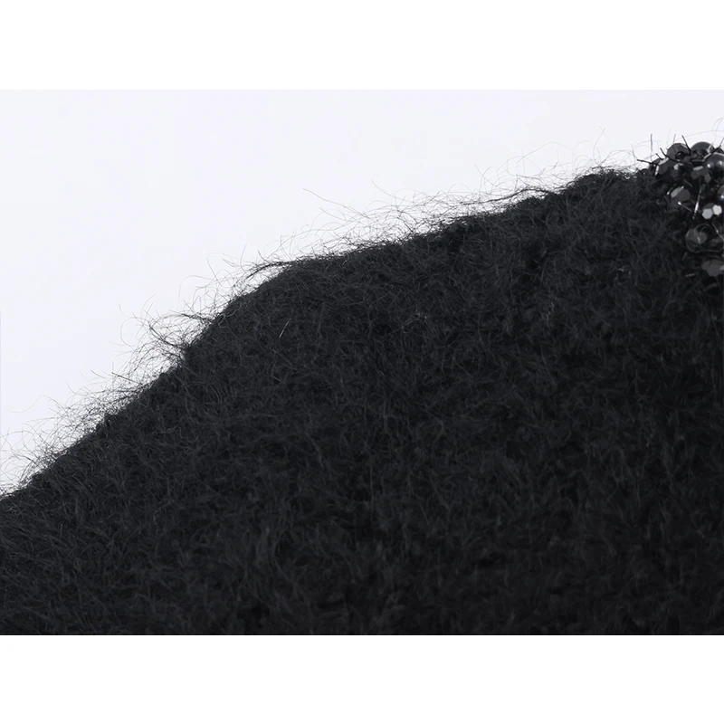 Women's Solid Color T-Shirts Spring Autumn Fashion Jewelry Decoration Knitted T Shirts For Women Short Sleeve Slim Casual Tops