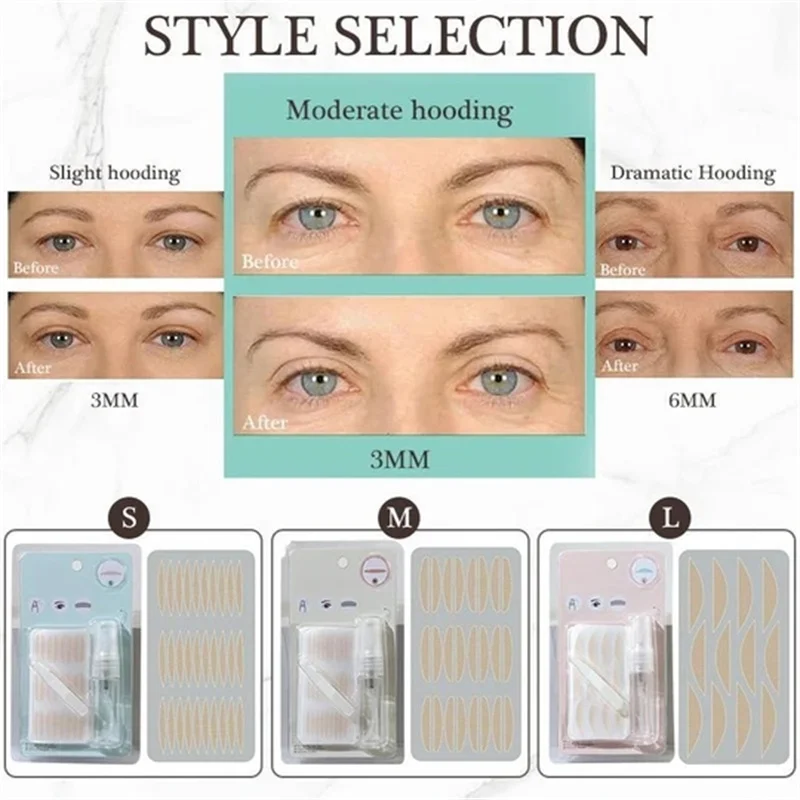 Double Fold Eyelid Tape 120 Pair Eyelid Tape Clear Beige Natural Sticker Invisible Eyelid Stickers Stripe Big Eyes Makeup Beauty Tools