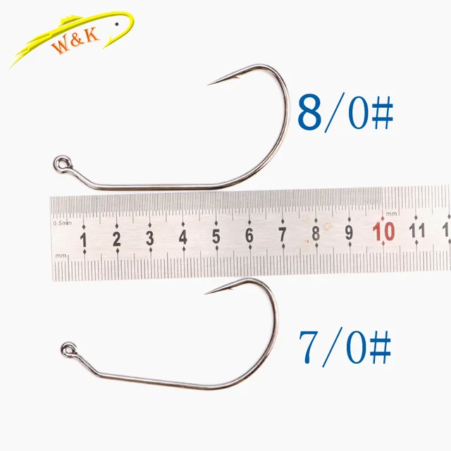 Pike Fishing Hooks 91768NP Wide Gap Worm Hook 12/0 10/0 8/0 7/0 #