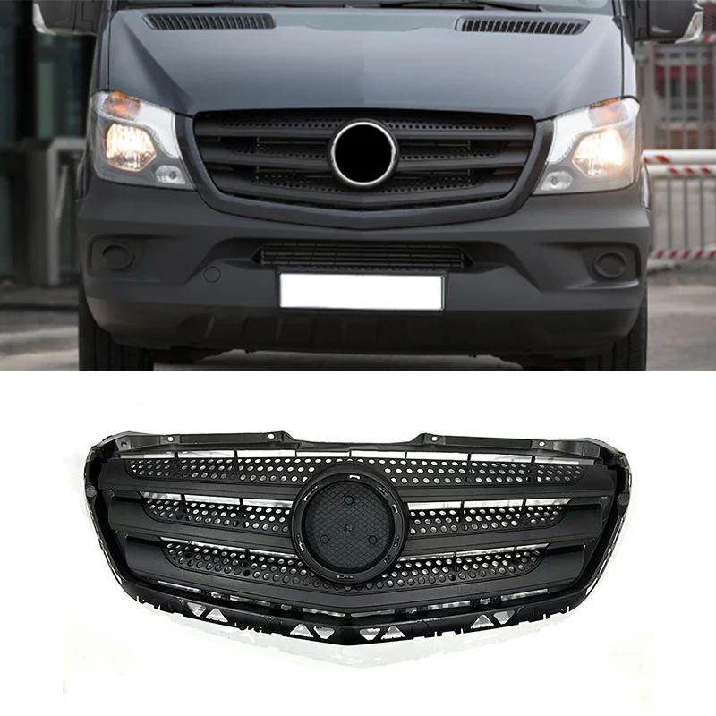 

Front Bumper Grille Grills For Mercedes-Benz Sprinter W906 2014 2015 2016 2017 Facelift ABS Racing Grill