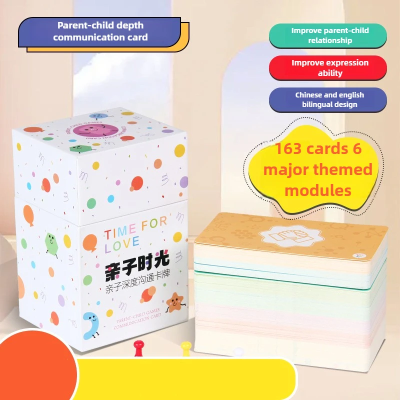 163 Parent-Child Deep Communication Cards 6 Themes Improve Parent-Child Relationship Family Gathering Board Games Simple To Play 3