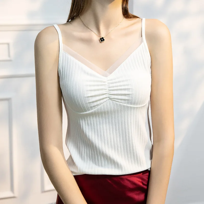 

HIgh Quality 2024 Women Tops Gauze Splice Spring Summer T- Shirt Female Clothing Sexy Crop Top Clothes Casual Blouse Y2k Traf