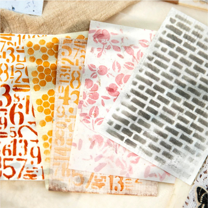 Journal GO 34pcs Creative Hallowed out Material Paperss DIY Photo Album Collage Journalling Scrapbooking Background Paper 4