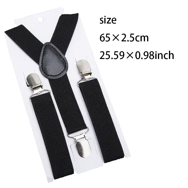 Elastic Kids Suspenders black Fashion Children Boys Braces Girls Adjustable Suspenders Baby Wedding Ties Accessories