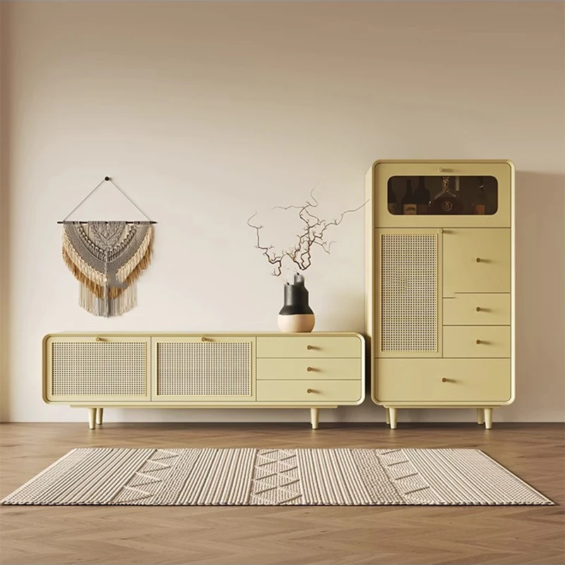 

Rectangle Leg Living Room Cabinet Stand Cabinet Open Simple Organizer Minimalist Art Bedroom Cabinet Wood Meuble Room Furniture