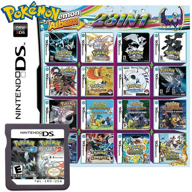 4300 In 1 Pokemon Nds Scheda Console Di Gioco Per Nintend Ds 3Ds Nds Cartuccia Per Videogiochi Nds Console Di Gioco Card Collection Card Gift