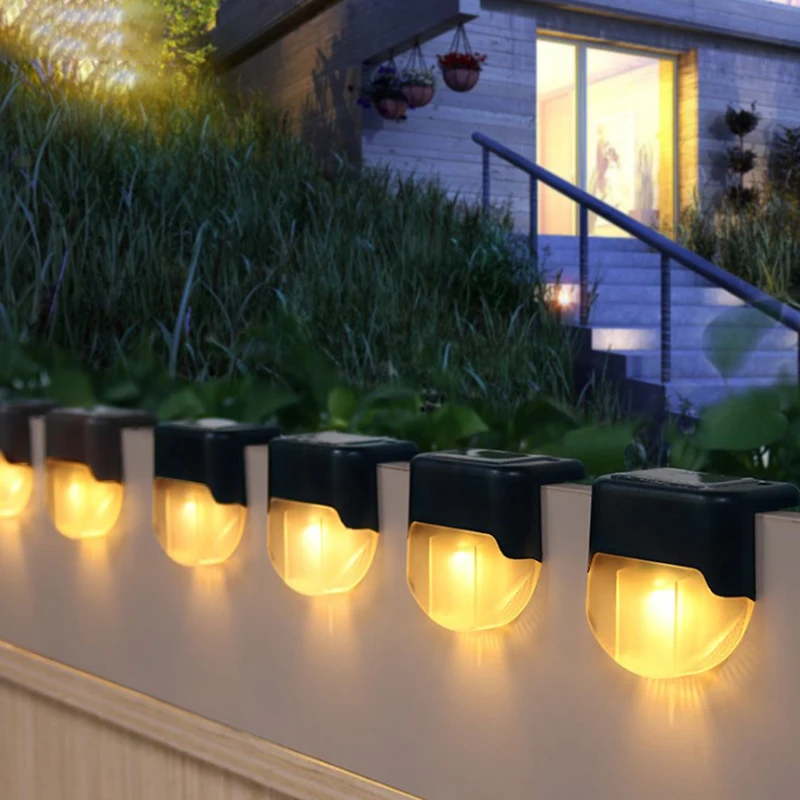 

1pcs Solar LED Deck Lights Outdoor Path Garden Pathway Stairs Step Fence Lamp