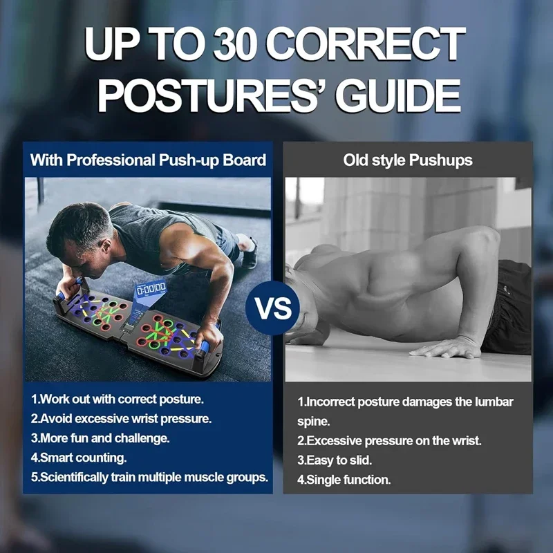 Automatic Count Push Up Board Home Fitness Rack Pushup Bars Handles Foldable Professional Chest Abdomen Arms and Back Train push up bar folding push up board push up board push up stand