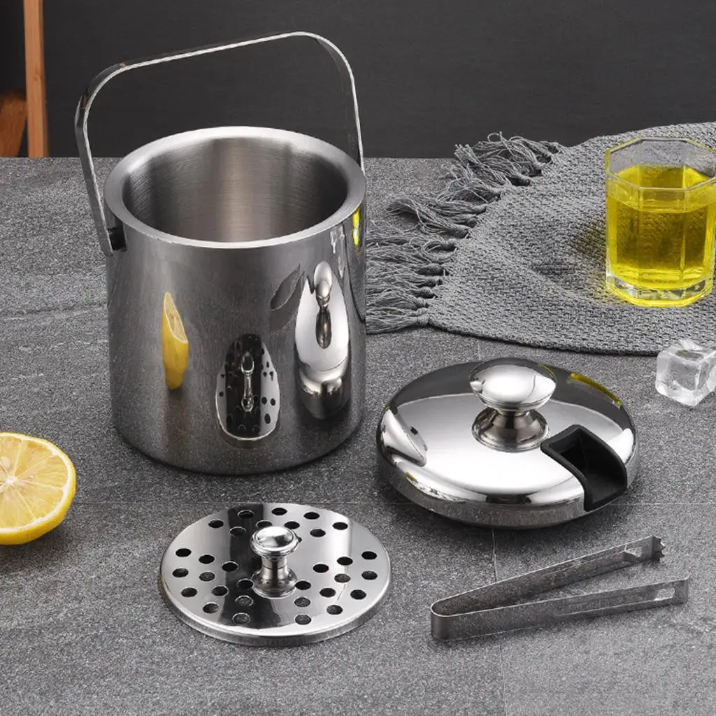 Stainless Steel Ice Bucket with Lid And Wine,ice bucket