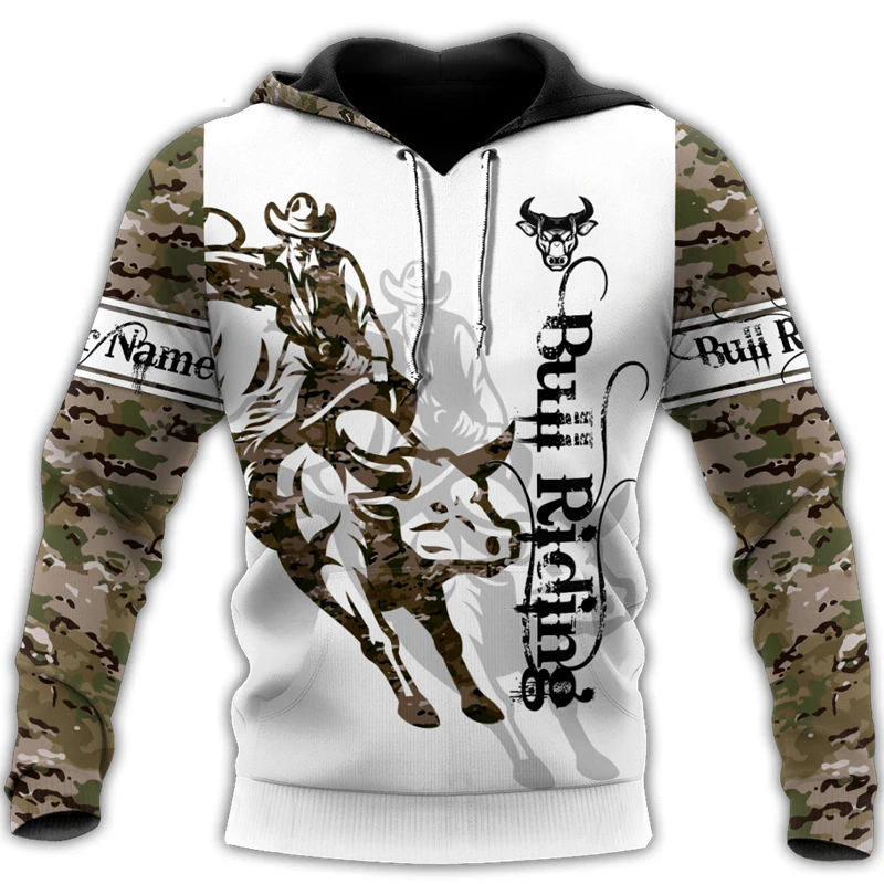 

New Men's Hoodie Bull Riding Tattoo 3D Full Body Print Zip Hoodie Unisex Fashion Street Casual Sweatshirt BLU002