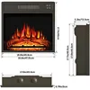 Electric Fireplace Insert, Recessed Fireplace Heater with Low Noise, Remote Control with Timer, Touch Screen, 2