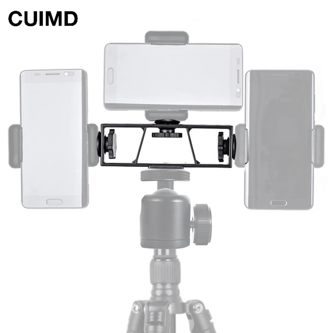 

Three Position Multi Camera Stand Clip Bracket Holder 3-Position Mobile Phone Tripod 1/4 Connector Mount Video Live Broadcast