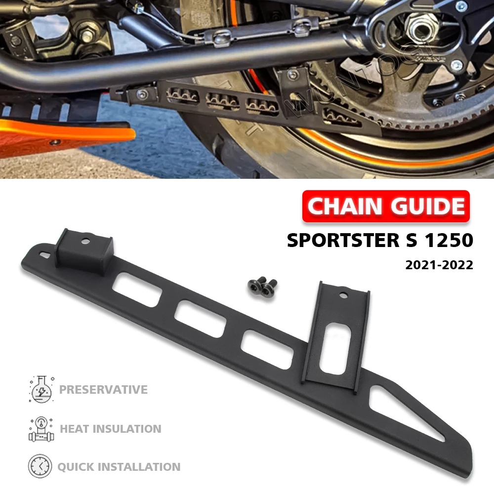 

RH1250 Chain Guide Motorcycle Sprocket Belt Guard Chain Guard Protection Wheel Slide Cover For Sportster S 1250 2021-2022