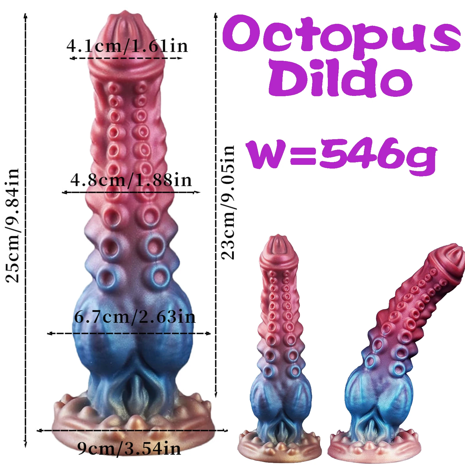 Dildo Realista Polvo com Ventosa Tentacle Strong