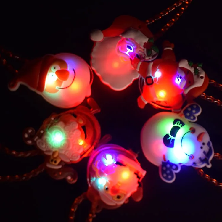 12-120PCS Halloween Weihnachten Glow Halskette Armband Scary Glitter Anhänger Leuchten Requisiten Kinder Party Gefälligkeiten Urlaub Dekoration – Detail 5