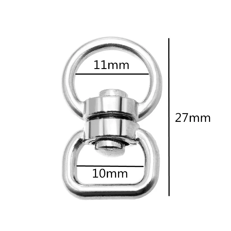 10/20 teile/paket Silber Metall Swivel Haken Verschluss Schlüssel Ketten Schlüsselanhänger Anschlüsse Für Lanyards Paracord Handtasche Tasche Teile – Detail 9