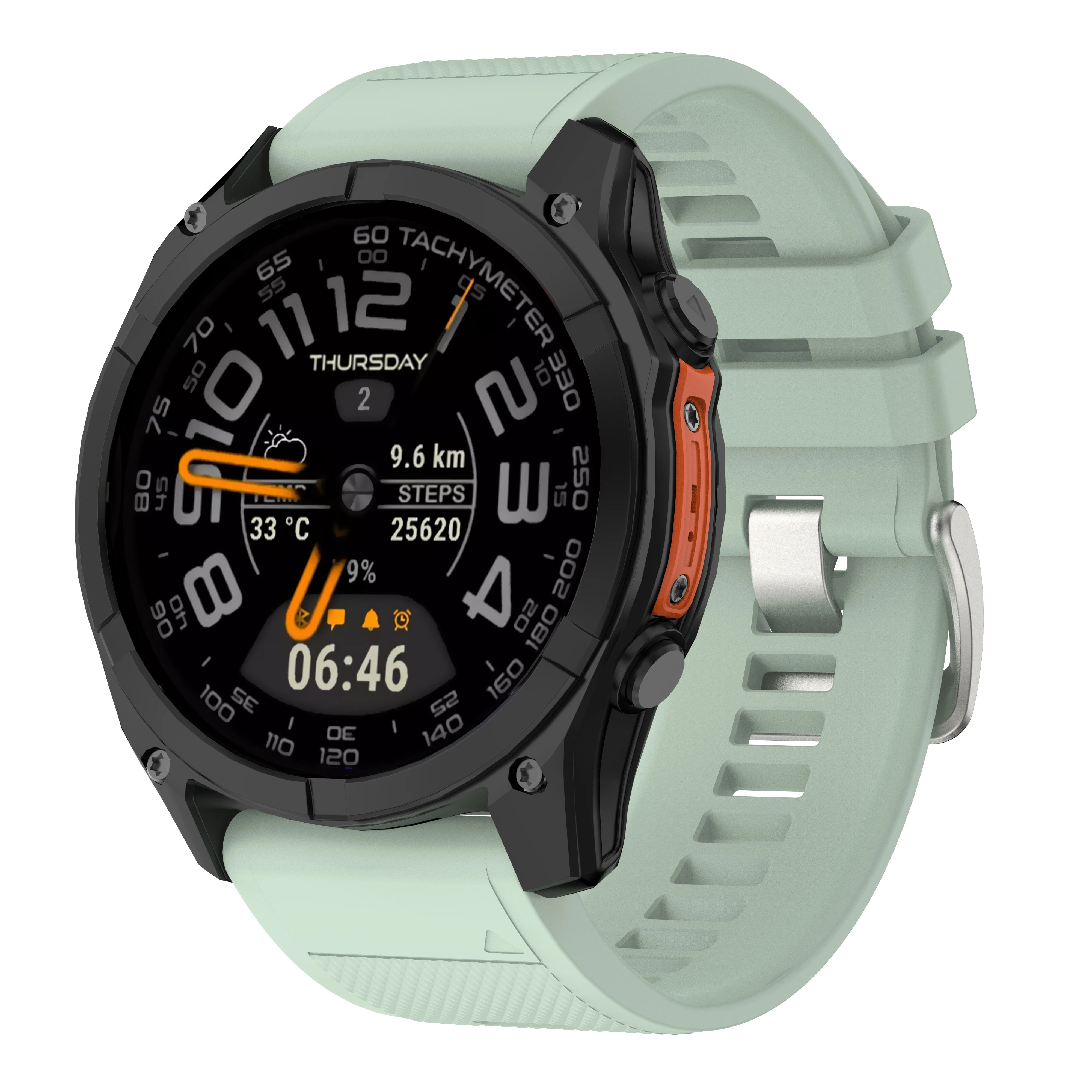 Premium QuickFit Soft Silicone Watch Band Strap, 22-26mm,