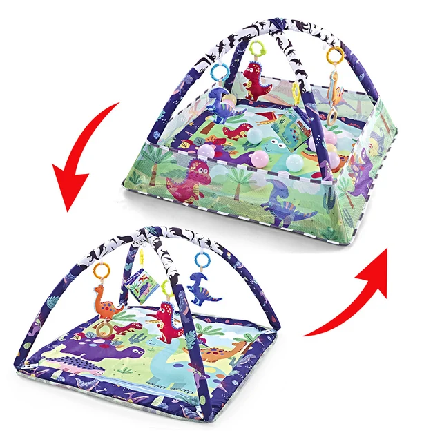 Multifunctional Baby Fitness Frame Crawling Game Blanket Educational Mat Fence Crawling Kids Activity Mat Gym Baby Toys Gift 3