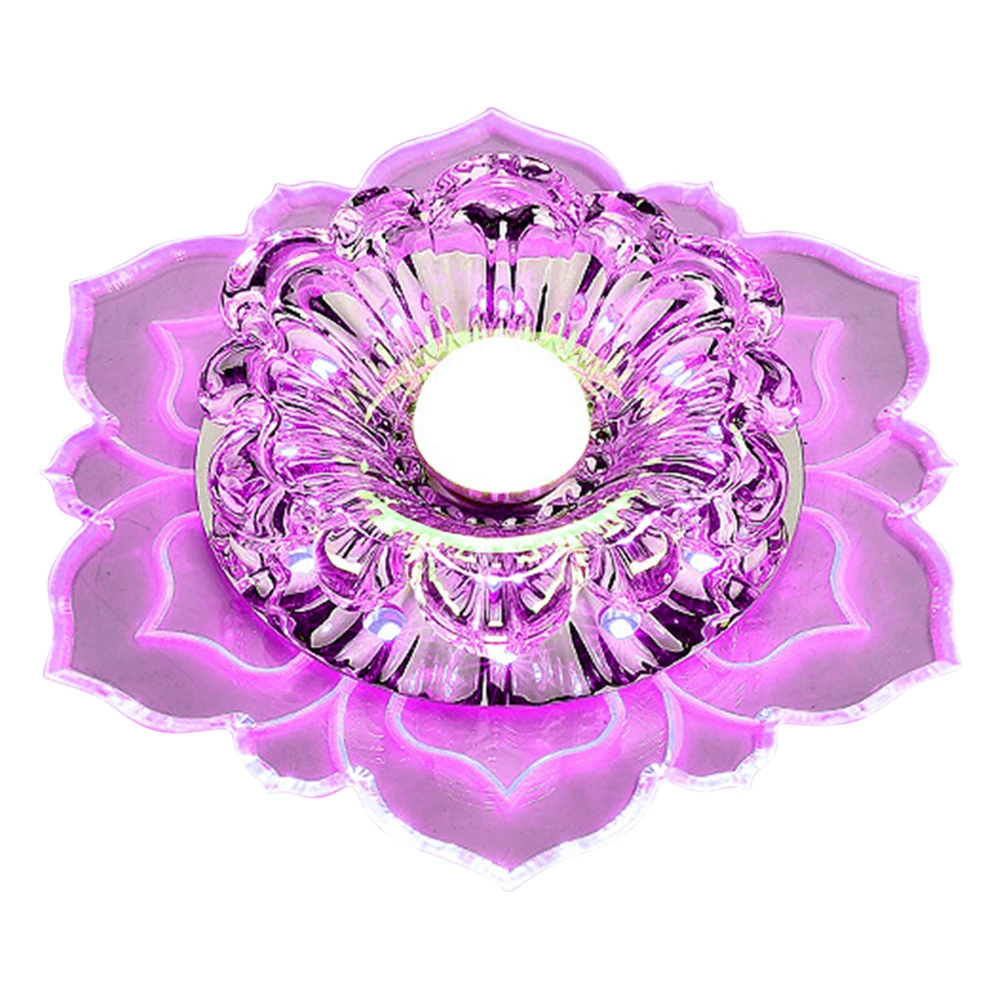 Crystal LED Ceiling Light Modern Ceiling Light Flower Shape Low Profile Spotlight LED Recessed Light for Gallery Exhibition