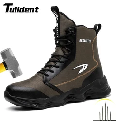 2023 New Safety Shoes Men Boots High Top Work Sneakers Steel Toe Cap Anti-smash Puncture-Proof work Boots Indestructible Shoes