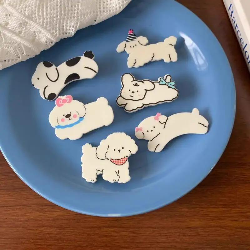 

New Maltese Hairpin MINISO Kawaii Maltese Happy Together Series Creative Girl Minimalist Fashionable Student Hair Clip Fun Gifts