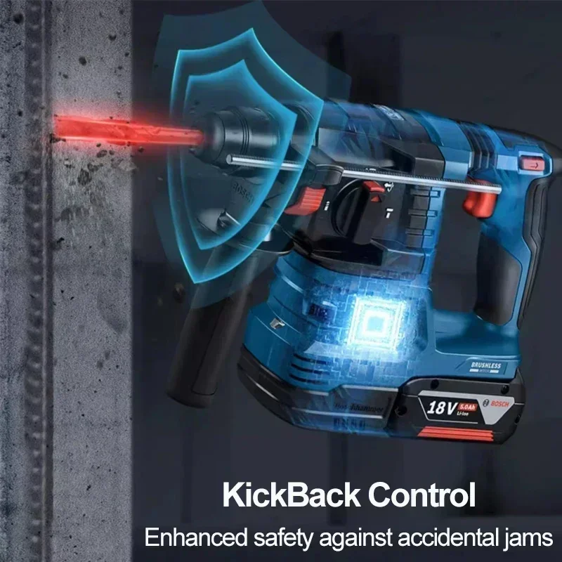 BOSCH GBH 185-LI Rotary Hammer Impact Drill Bare Tool SDS PLUS 18V Rechargeable Concrete Electric Hammer GBH185-LI Power Tool 3